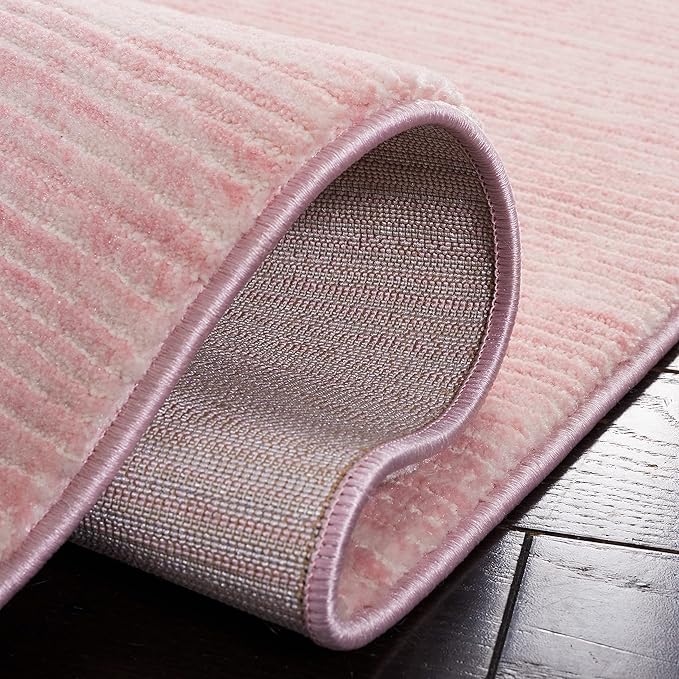 SAFAVIEH Vision Collection Area Rug - 5' Square, Pink, Modern Ombre Design, Non-Shedding & Easy to Clean, Ideal for Living Room, Bedroom, Dining Space (VSN606U)