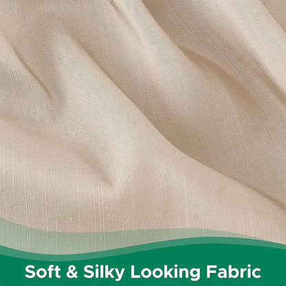 Biscaynebay Wrap Around Bed Skirts with Adjustable Belts for King & Cal King Beds 15" Drop, Sand Elastic Dust Ruffles Easy Fit Wrinkle Resistant Silky Fabric Machine Washable