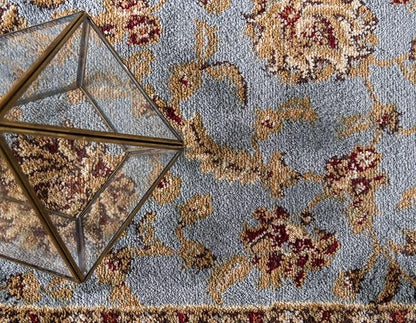 Unique Loom Voyage Collection Traditional Oriental Classic Intricate Design Area Rug (4' 0 x 6' 0 Rectangular, Light Blue/Gold)