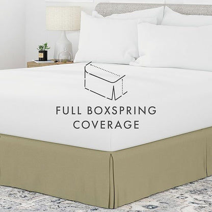 Linen Market Bed Skirt - Ultra Soft Microfiber - Easy Fit with 14 Inch Tailored Drop - Hotel Quality, Shrinkage & Fade Resistant - Bed Cover - Twin Bed Skirts - Bedroom Décor - (Twin, Sage)