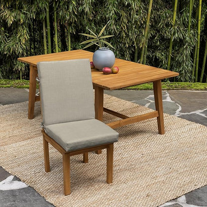 Arden earthFIBER Outdoor Dining Chair Cushion, 20 x 20, Rain-Proof, Fade Resistant, Sandbar Taupe Texture