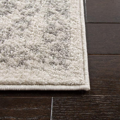 SAFAVIEH Area Rug 12x18 - Adirondack Collection - Large - Ivory & Silver, Distressed Vintage Floral Design, Non-Shedding & Easy to Clean, Ideal for Living Room, Bedroom, Dining Space (ADR109C)