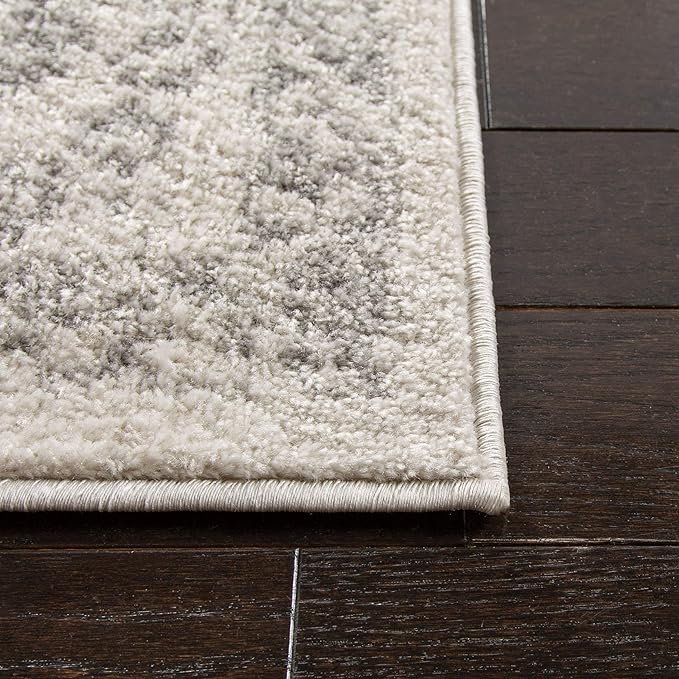 SAFAVIEH Adirondack Collection Runner Rug - 2'6" x 18', Ivory & Silver, Distressed Vintage Floral Design, Non-Shedding & Easy to Clean, Ideal for Hallway, Foyer, Entryway, Bedroom (ADR109C)