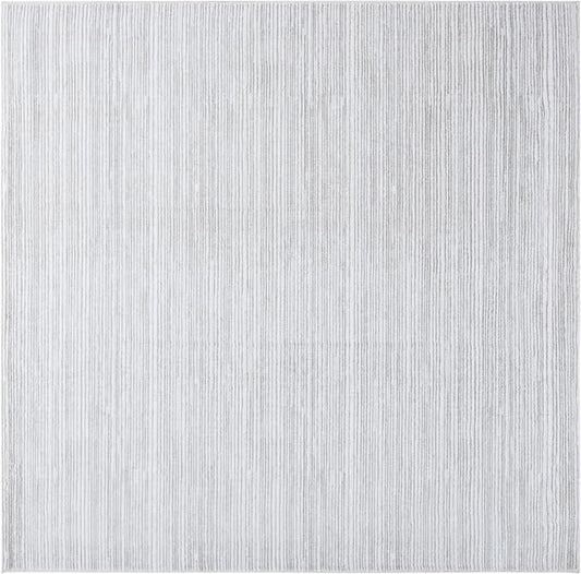 SAFAVIEH Vision Collection Area Rug - 8' Square, Ivory & Grey, Modern Ombre Design, Non-Shedding & Easy to Clean, Ideal for Living Room, Bedroom, Dining Space (VSN606K)