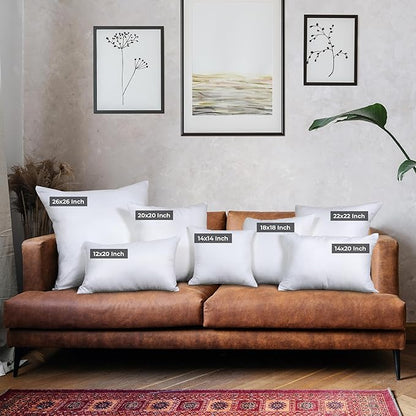 Utopia Bedding Throw Pillows (Set of 24, White), 12 x 20 Inches Pillows for Sofa, Bed and Couch Decorative Stuffer Pillow