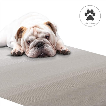 Fab Habitat Outdoor Rug - Waterproof, Fade Resistant, Crease-Free - Premium Recycled Plastic - Neutral Ombre - Porch, Deck, Balcony, Mudroom, Laundry Room, Patio - Big Sur - Ash - 3 x 5 ft