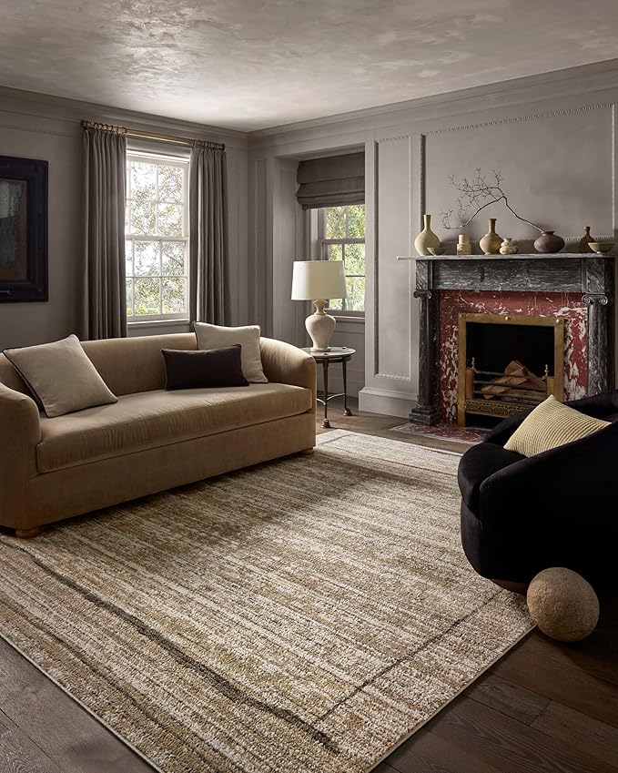 Loloi Jeremiah Brent Bleecker Collection BLE-05 Natural/Charcoal 4'-0" x 6'-0" Accent Rug