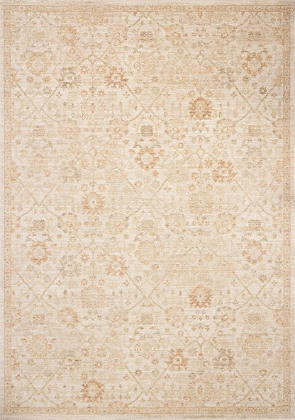 Loloi Chris Loves Julia Palma Collection PLM-04 Natural/Spice 9'-6" x 13'-1" Area Rug Vintage Style Boho Living Room Bedroom Carpet