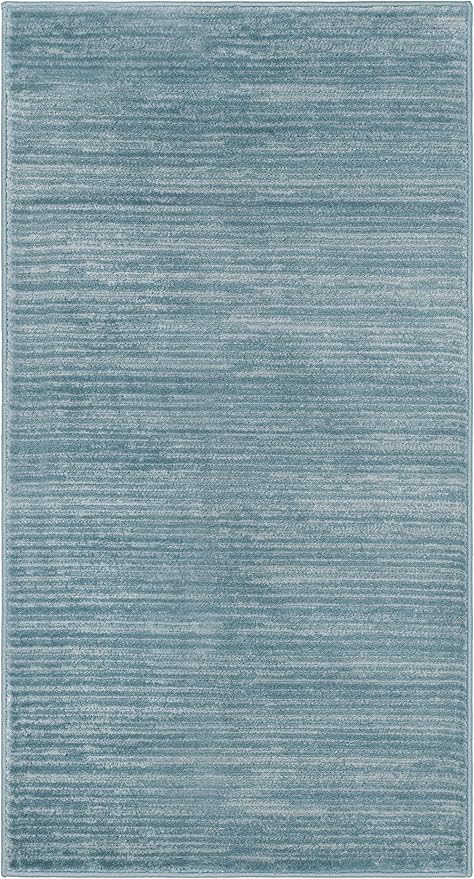 SAFAVIEH Vision Collection Accent Rug - 2'2" x 4', Aqua, Modern Ombre Design, Non-Shedding & Easy to Clean, Ideal for Entryway, Foyer, Bedroom (VSN606B)