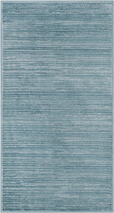 SAFAVIEH Vision Collection Accent Rug - 2' x 3', Aqua, Modern Ombre Design, Non-Shedding & Easy to Clean, Ideal for Entryway, Foyer, Bedroom (VSN606B)