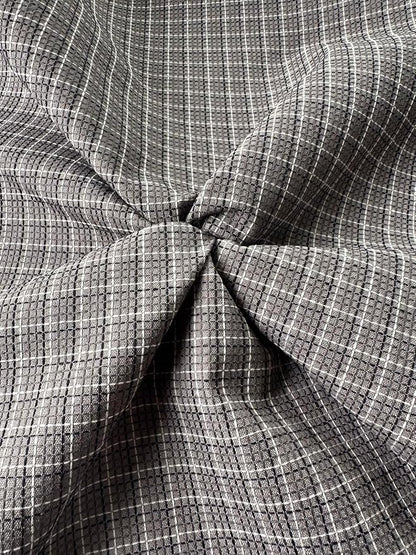OctoRose 3 Side Zipper Upholstery Thick Checked-Grey, Full Size Futon Cover Sofa DayBed Mattress Slipcover (Checked-Grey, Full Size)