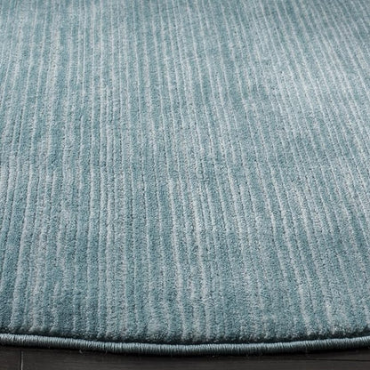 SAFAVIEH Vision Collection Area Rug - 9' Round, Aqua, Modern Ombre Design, Non-Shedding & Easy to Clean, Ideal for Living Room, Bedroom, Dining Space (VSN606B)