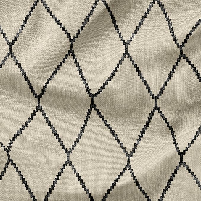 Arden Foam Outdoor Round Back Seat Cushion, 20 x 19, Made with ProFoam, Rain-Proof, Fade Resistant, Tan Diamond Trellis