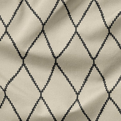 Arden Foam Outdoor Round Back Seat Cushion, 20 x 19, Made with ProFoam, Rain-Proof, Fade Resistant, Tan Diamond Trellis