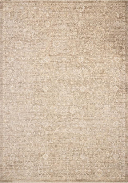 Loloi Chris Loves Julia Palma Collection PLM-01 Bark/Natural 7'-10" x 10' Area Rug Vintage Style Boho Living Room Bedroom Carpet