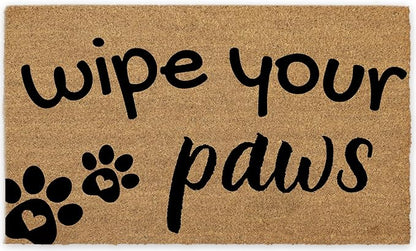 Coir Door Mats 17" X 30", Non-Slip Sturdy, PVC Backed Heavy Duty, Easy to Clean, Ideal for Door Entrance, Patio, Porch, Backyard, Garages, Wipe Your Paws
