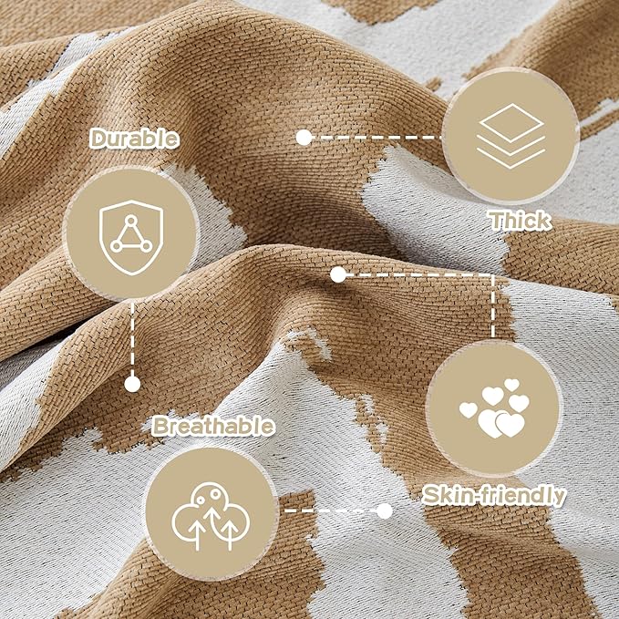 MEETSKY Boho Couch Cover Sofa Cover Washable,Chenille Sofa Covers for 2 Cushion Couch Sofa, Sofa Slipcover Loveseat Pet Couch Covers for Sectional Sofa,71" X118"