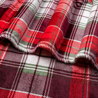 PAVILIA Christmas Throw Blanket | Holiday Christmas Red Fleece Blanket | Soft, Plush, Warm Winter Cabin Throw, 60x80 (Red Green Plaid)