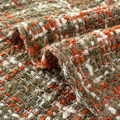 Multi-Color Orange Cable Knitted Throw Blanket for Couch,60"X80" Boho Style Textured Blankets for Home Decor,Super Soft Warm Cozy Chunky Knit Blanket with Decorative Tassels for Bed and Sofa