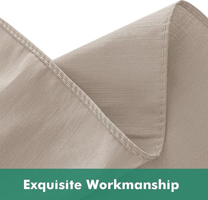 Biscaynebay Wrap Around Bed Skirts with Split Corners for Queen Beds 18" Drop, Light Camel Adjustable Elastic Dust Ruffles Easy Fit Wrinkle Resistant Silky Luxurious Fabric Machine Washable