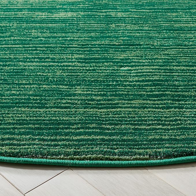 SAFAVIEH Vision Collection Area Rug - 3' Round, Dark Green, Modern Ombre Design, Non-Shedding & Easy to Clean, Ideal for Foyer, Entryway, Bedroom, Accent Space (VSN606Y)