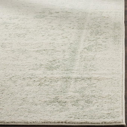 SAFAVIEH Adirondack Collection Area Rug - 10' Square, Ivory & Sage, Distressed Vintage Floral Design, Non-Shedding & Easy to Clean, Ideal for Living Room, Bedroom, Dining Space (ADR109V)