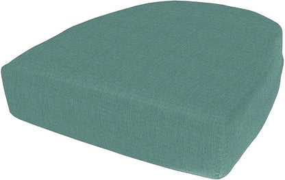 Cushion Source Rounded Back Seat Cushion, 19.5" x 20" x 5" deep Indoor and Outdoor Durable seat Cushion Made with Fade Resistant Sunbrella Fabric, Hidden Zipper, Sunbrella Makers Cast Breeze