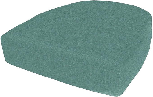 Cushion Source Rounded Back Seat Cushion, 19.5" x 20" x 5" deep Indoor and Outdoor Durable seat Cushion Made with Fade Resistant Sunbrella Fabric, Hidden Zipper, Sunbrella Makers Cast Breeze