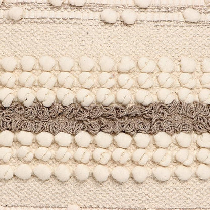 REDEARTH · Boho Textured Throw Pillow Cases - Woven Tufted Decorative Farmhouse Cushion Covers Set for Couch - Sofa - Bed - Chair - Dining - Patio - Outdoor - 100% Cotton (18x18; Natural) Pack of 2