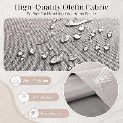 Luxury Outdoor Seat Cushion Set-24 x 24 x 6 Inch Outdoor Chair Cushions with Water Resistant & Removable Cover Outdoor Cushions for Patio Furniture Chair Sofa Couch