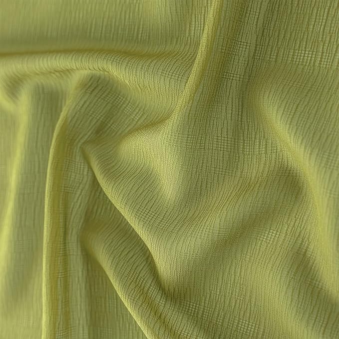 MAIHER Sage Sheer Pinch Pleat Curtains 63 Inch Length for Bedroom Soft Touch Lightweight Light Filtering Short Pleated Drapes with Ajustable Hooks, Sage Green, 42" W x 63" L, 2 Panels