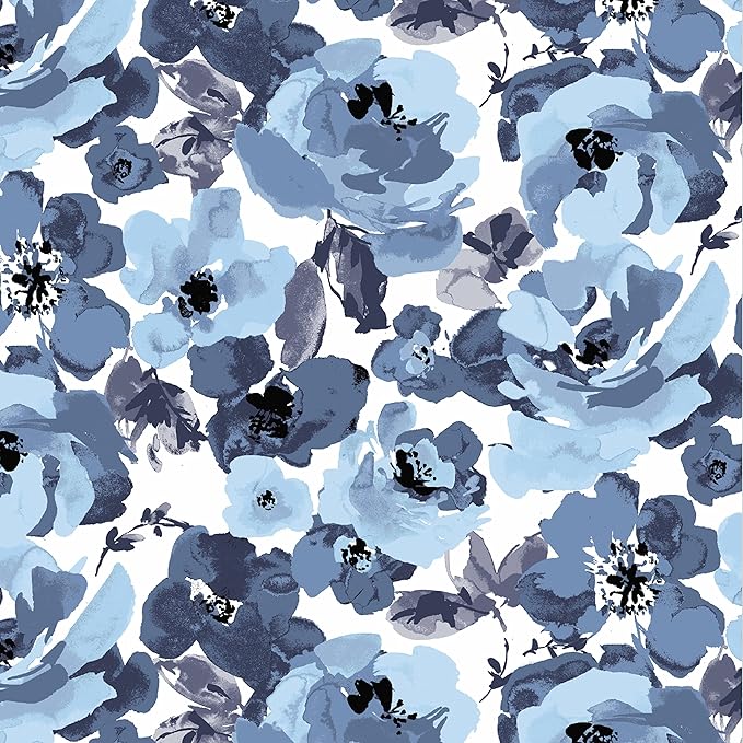 Arden Outdoor Deep Seat Cushion Set, 22 in x 24 in, Weather-Proof, Rain-Proof, Fade Resistant Patio Cushion Blue Garden Floral