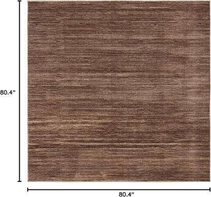 SAFAVIEH Vision Collection Area Rug - 6'7" Square, Brown, Modern Ombre Design, Non-Shedding & Easy to Clean, Ideal for Living Room, Bedroom, Dining Space (VSN606E)