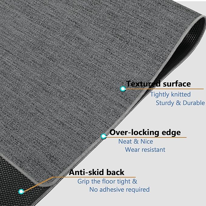 Chair Mat for Hardwood Floor, 50"x63" Desk Computer Chair Mat for Hard Wood & Tile Floor, Large Anti-Slip Hard Floor Protector Rolling Chairs, Desk Rug for Office Home