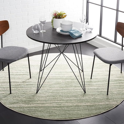 SAFAVIEH Adirondack Collection Area Rug - 6' Round, Sage & Ivory, Modern Ombre Design, Non Shedding & Easy to Clean, Ideal for Living Room, Bedroom, Office, Dining Space (ADR113X)