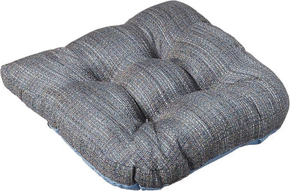 Klear Vu Gripper Overstuffed Universal Non-Slip Dining Chair Cushions for Kitchen Decor or Office Use, U-Shaped Skid-Proof Seat Pad, 17x17 Inches, 2 Count (Pack of 1), Honeycomb Denim Blue