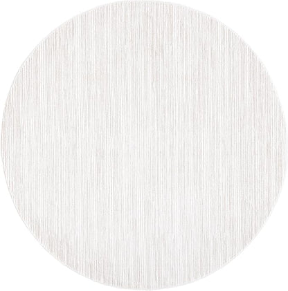 SAFAVIEH Vision Collection Area Rug - 3' Round, Ivory, Modern Ombre Design, Non-Shedding & Easy to Clean, Ideal for Foyer, Entryway, Bedroom, Accent Space (VSN606J)