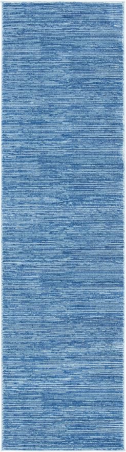 SAFAVIEH Vision Collection Runner Rug - 2'2" x 14', Blue, Modern Ombre Design, Non-Shedding & Easy to Clean, Ideal for Foyer, Hallway, Bedroom (VSN606M)