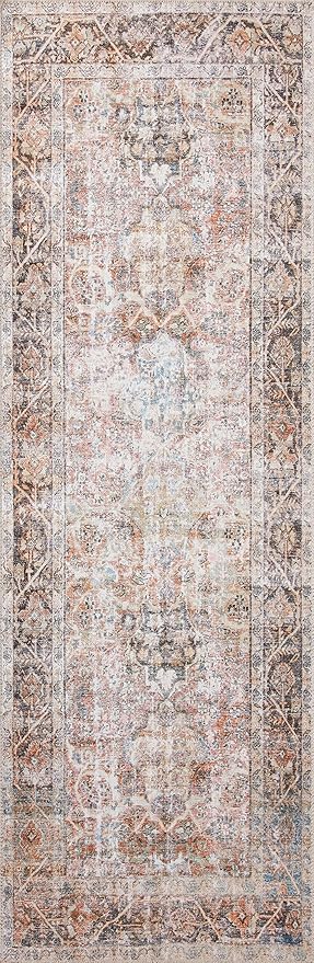 Loloi Adrian Collection ADR-05 Sunset/Charcoal 3'-6" x 5'-6", .19" Thick Accent Rug