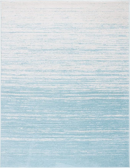 SAFAVIEH Area Rug 9x12 - Adirondack Collection - Large - Aqua & Ivory, Modern Ombre Design, Non Shedding & Easy to Clean, Ideal for Living Room, Bedroom, Office, Dining Space (ADR113J)