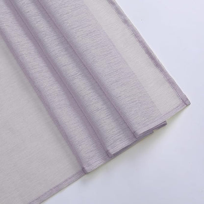 DONREN Lilac Semi Sheer Luxury Scarf for Window - add Beautiful Elegant Effect to Curtain Drapes (Lavender Purple,1 Panel 34 x 144 Inch Length)