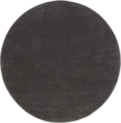 SAFAVIEH Revive Collection Area Rug - 6'7" Round, Charcoal, Solid Design, Non-Shedding & Easy Care, Ideal for High Traffic Areas in Living Room, Bedroom (REV102H)