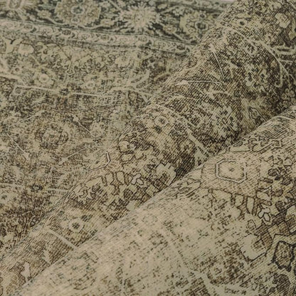 Vintage Area Rug 3x5 Light Brown Bedroom Indoor Kitchen Washable Living Room Carpet Tribal Distressed Retro Accent Throw Rug for Office Dining Room Bathroom Faux Wool