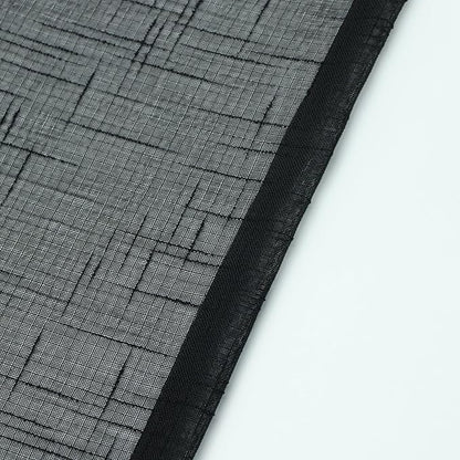 Sheer Curtains Faux Linen Semi Voile Light Filtering Drapes Pair for Bedroom Living Room, Set of 2 Grommet Top Window Curtain Panels (Each 54 x 63 Inch,Black)