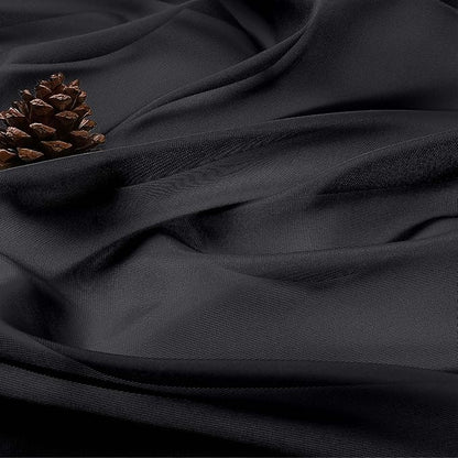 OVZME Black Sheer Curtains 108 Inches Long 2 Panels Set, 59 Inch Extra Wide Lightweight Airy Black Sheer Curtain for Living Room Bedroom, Filmy Voile Rod Pocket, 59Wx108L Inches