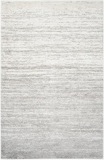 SAFAVIEH Area Rug 4x6 - Adirondack Collection - Ivory & Silver, Modern Ombre Design, Non Shedding & Easy to Clean, Ideal for Living Room, Bedroom, Office, Dining Space (ADR113B)