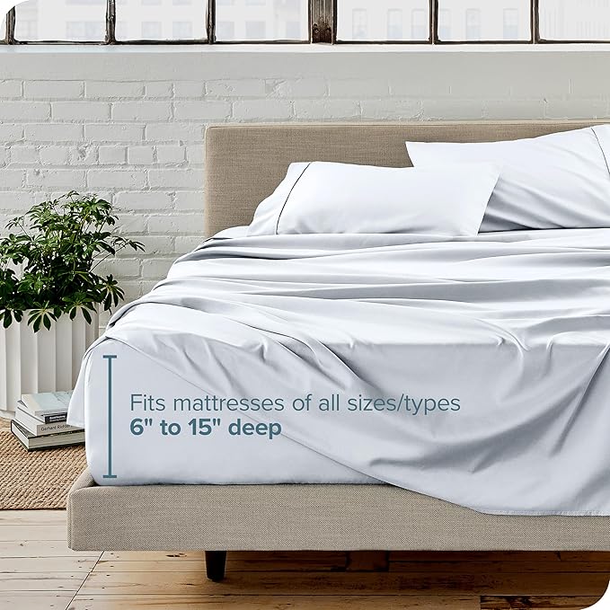 Bare Home Full Sheet Set - Luxury 1800 Ultra-Soft Microfiber Full Bed Sheets - Double Brushed - Deep Pockets - Easy Fit - 4 Piece Set - Bedding Sheets & Pillowcases (Full, White)