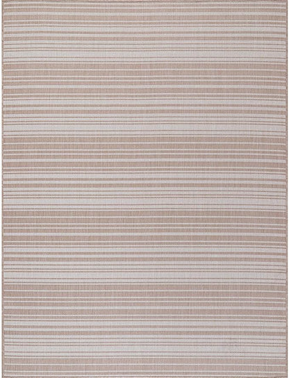 Stripe Outdoor Rug 9x12 Washable Outside Carpet for Indoor Patio Porch Waterproof Easy Cleaning Non Shedding Area Rugs Beige 9 x 12