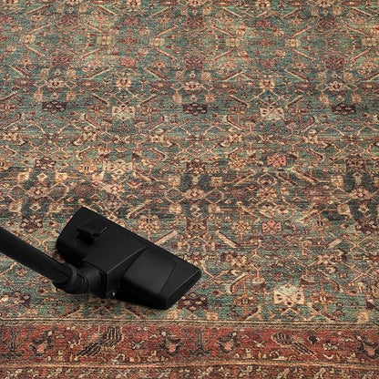 Keen Home Design 6x9 Rug - Machine Washable Area Rug with Non-Slip Backing, Ideal for Living Room, Dining Room, Bedroom - Vintage, Easy Clean, Durable, Low Pile Rug - (6' x 9')
