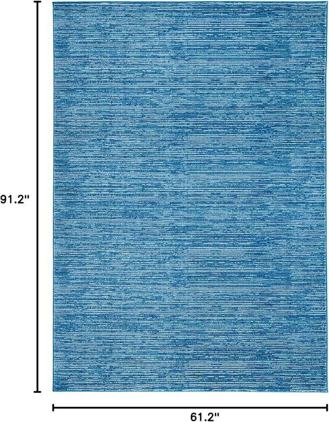 SAFAVIEH Vision Collection Area Rug - 5'1" x 7'6", Blue, Modern Ombre Design, Non-Shedding & Easy to Clean, Ideal for Living Room, Bedroom, Dining Space (VSN606M)
